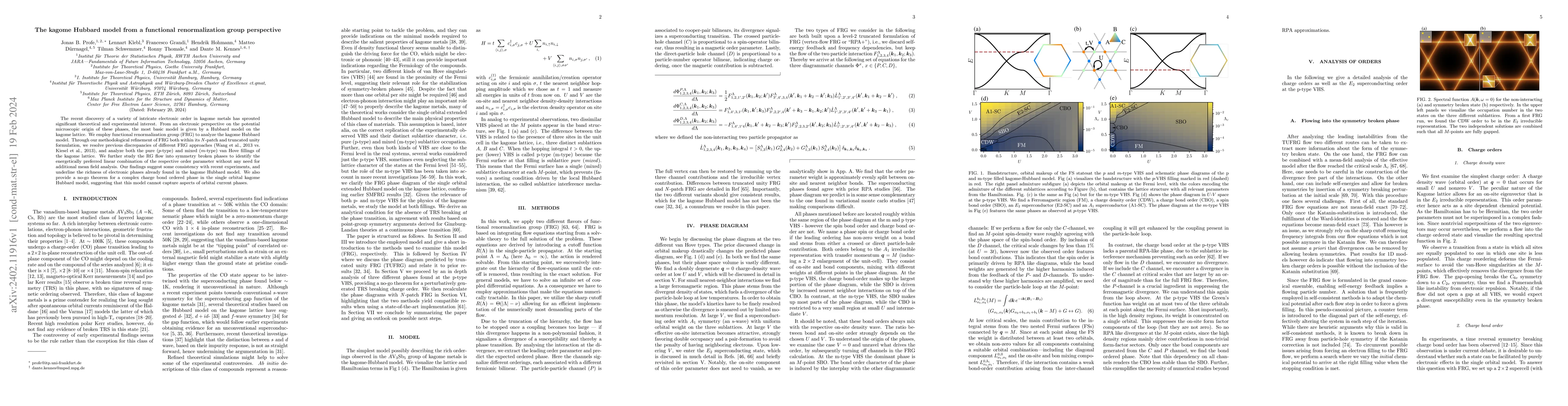 Thumbnail for The kagome Hubbard model from a functional renormalization group
  perspective