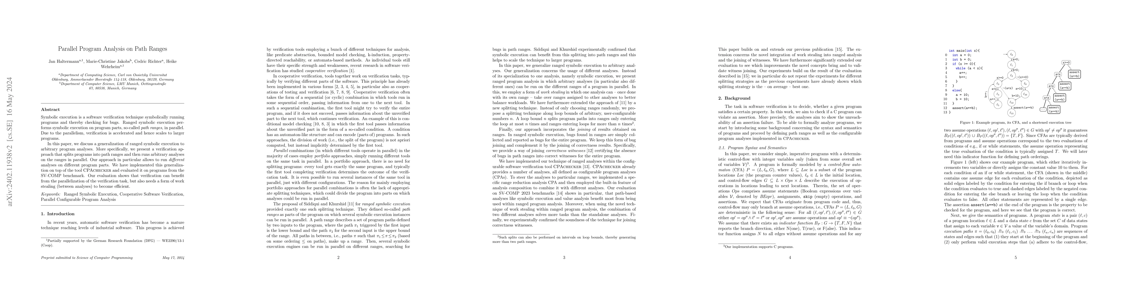 Thumbnail for Parallel Program Analysis on Path Ranges