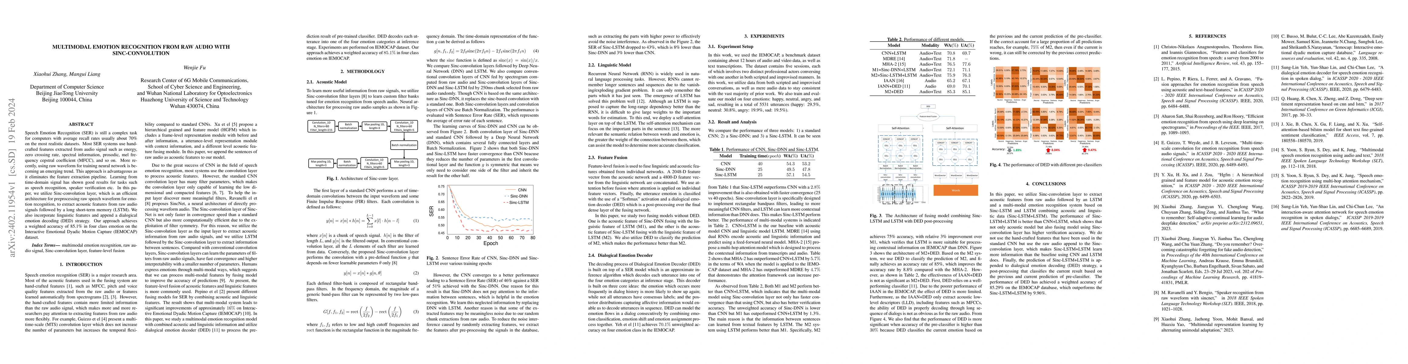 Thumbnail for Multimodal Emotion Recognition from Raw Audio with Sinc-convolution
