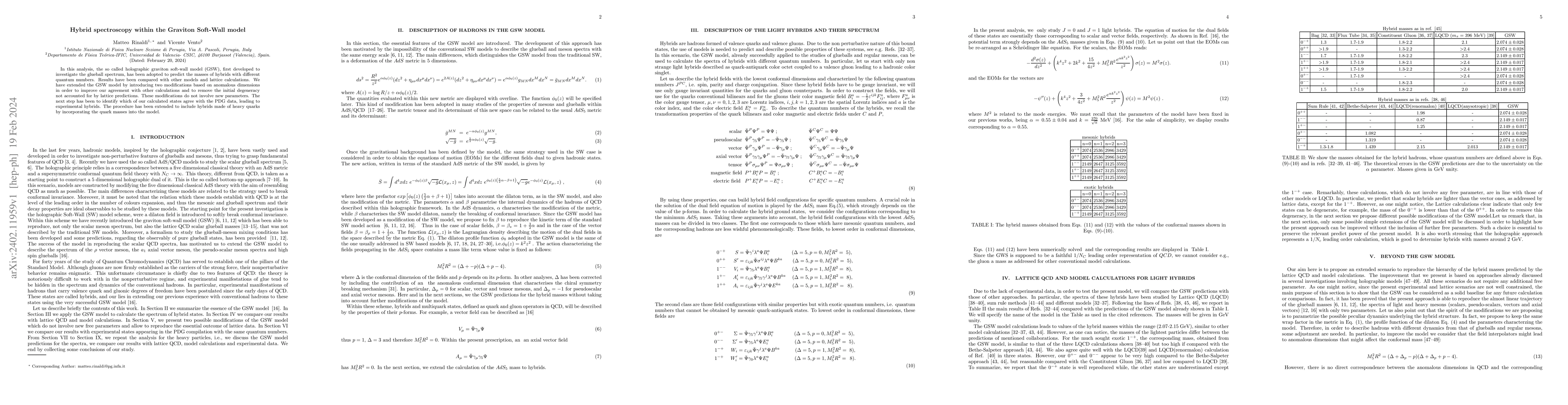 Thumbnail for Hybrid spectroscopy within the Graviton Soft-Wall model