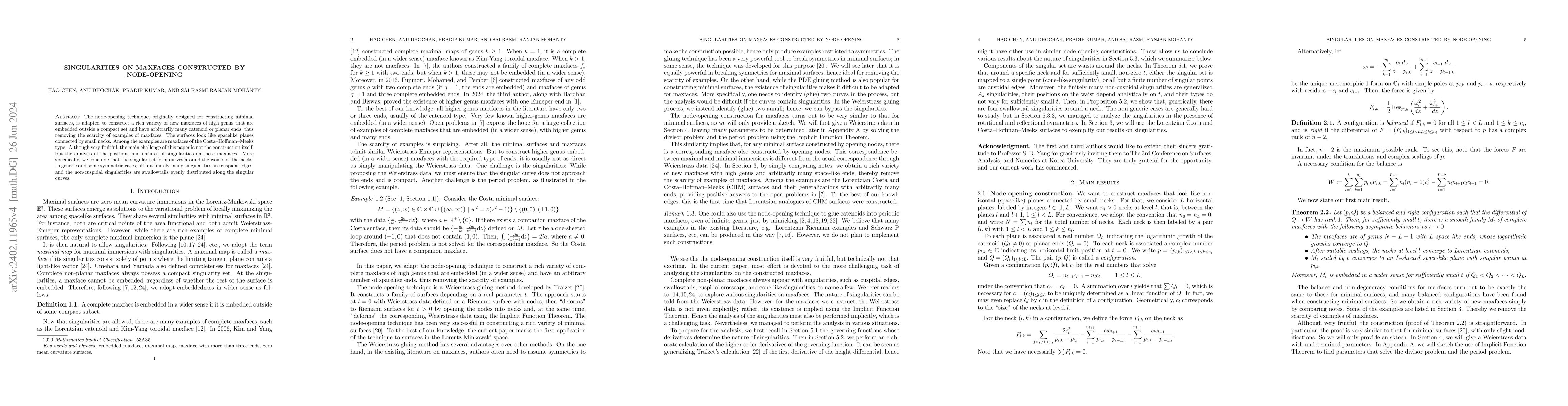 Thumbnail for Singularities on maxfaces constructed by node-opening