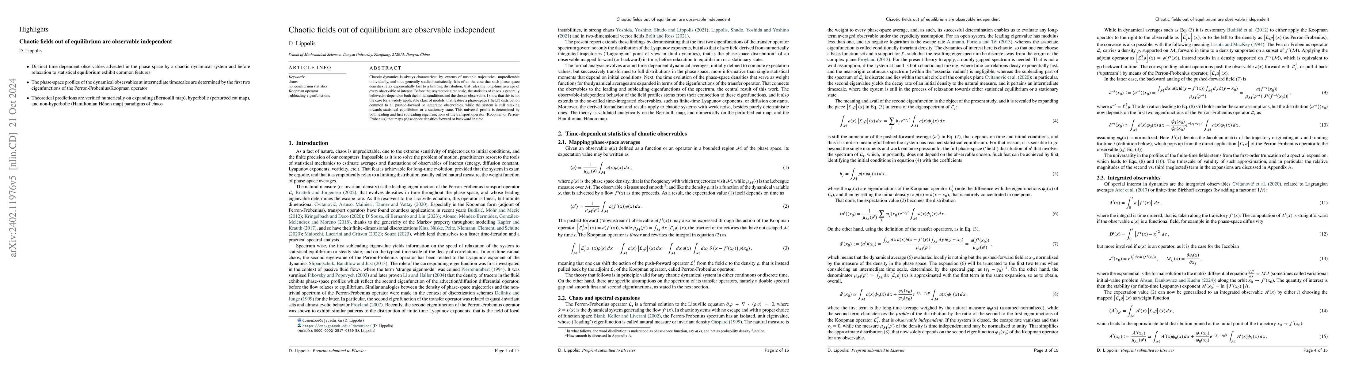 Thumbnail for Chaotic fields behave universally out of equilibrium