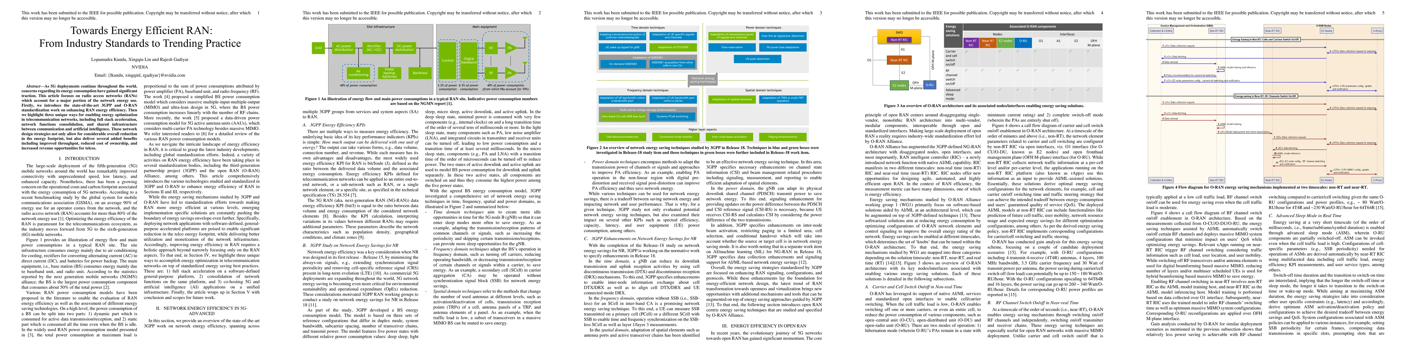 Thumbnail for Towards Energy Efficient RAN: From Industry Standards to Trending
  Practice