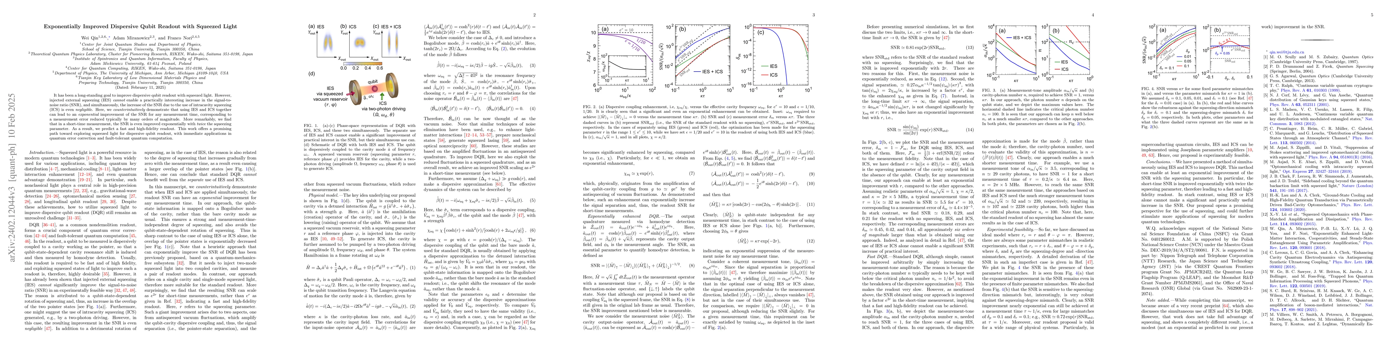 Thumbnail for Exponentially Improved Dispersive Qubit Readout with Squeezed Light