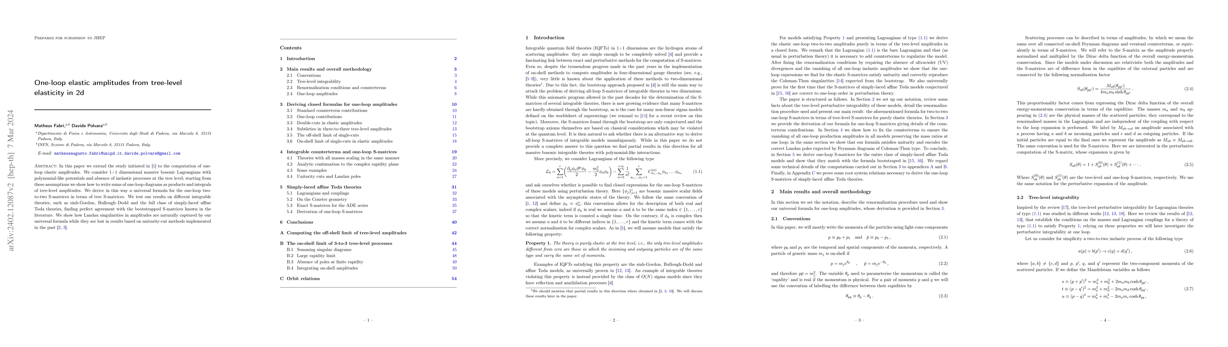 Thumbnail for One-loop elastic amplitudes from tree-level elasticity in 2d