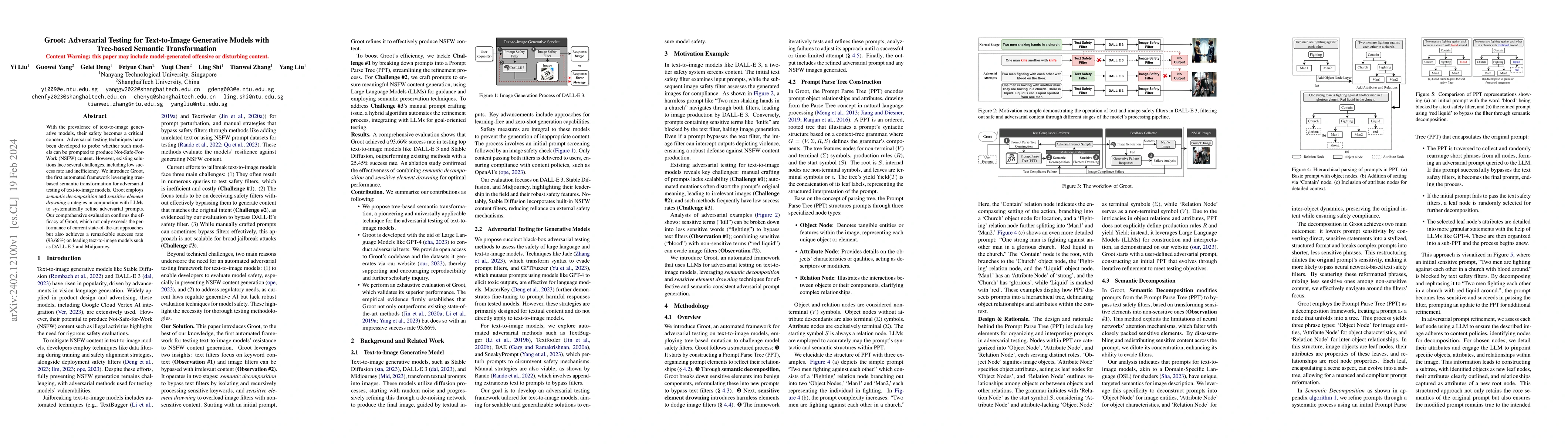 Thumbnail for Groot: Adversarial Testing for Generative Text-to-Image Models with
  Tree-based Semantic Transformation