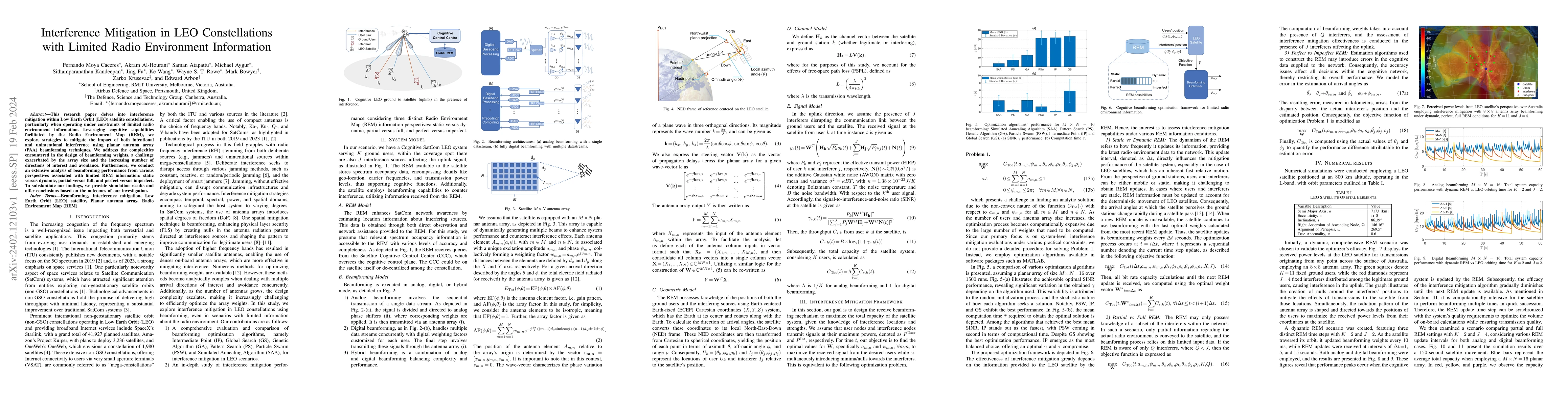 Thumbnail for Interference Mitigation in LEO Constellations with Limited Radio
  Environment Information