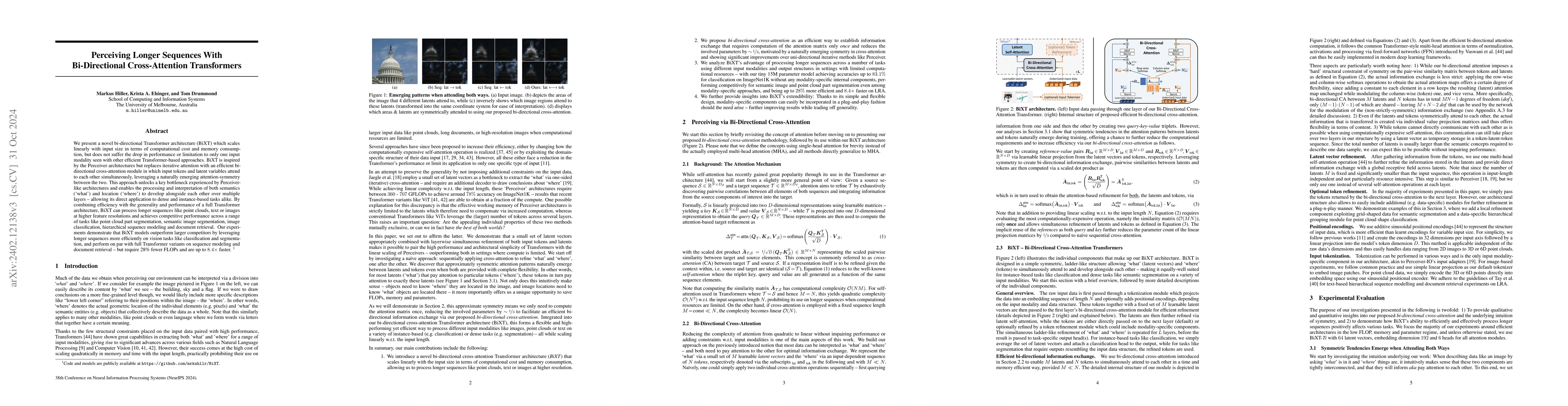 Thumbnail for Perceiving Longer Sequences With Bi-Directional Cross-Attention
  Transformers