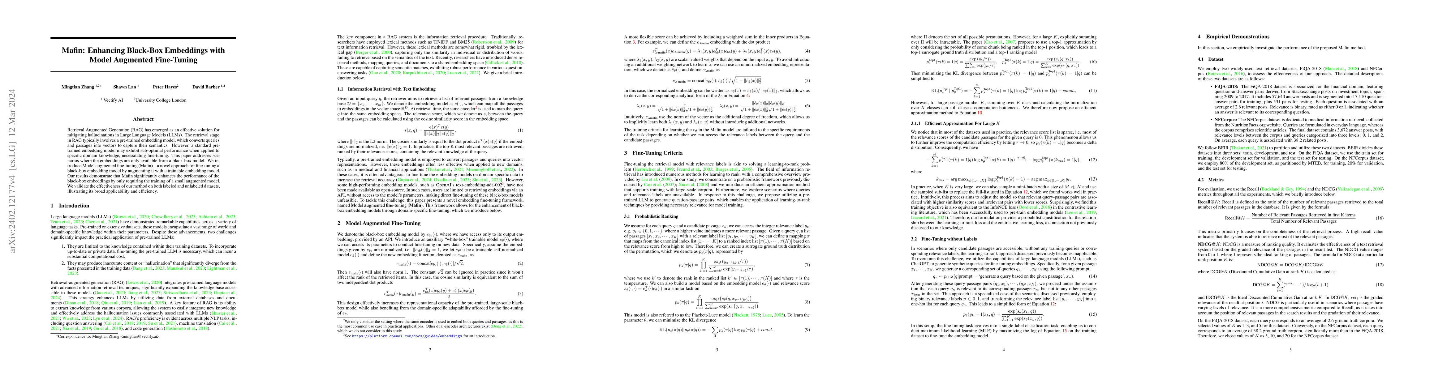 Thumbnail for Mafin: Enhancing Black-Box Embeddings with Model Augmented Fine-Tuning