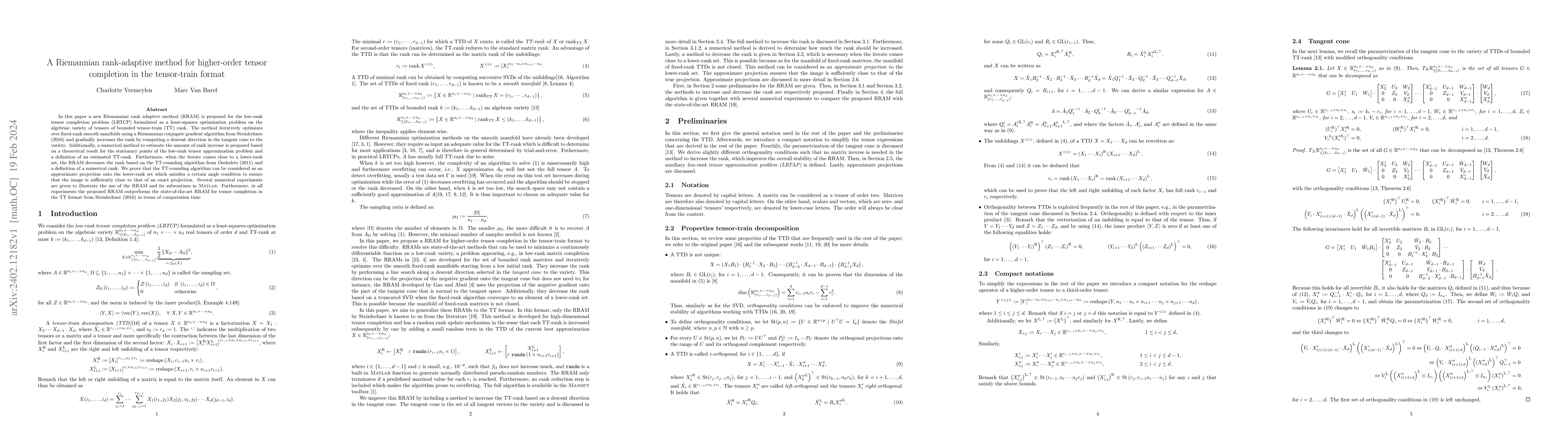 Thumbnail for A Riemannian rank-adaptive method for higher-order tensor completion in
  the tensor-train format