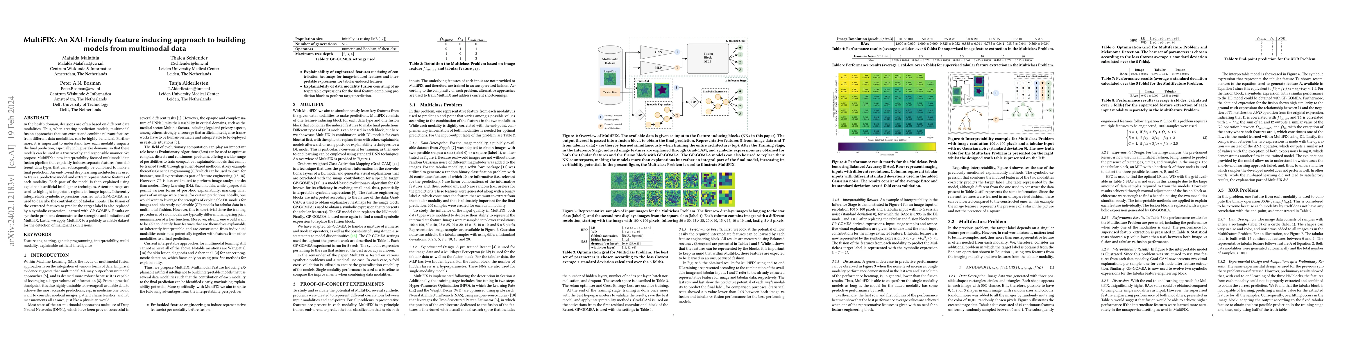 Thumbnail for MultiFIX: An XAI-friendly feature inducing approach to building models
  from multimodal data