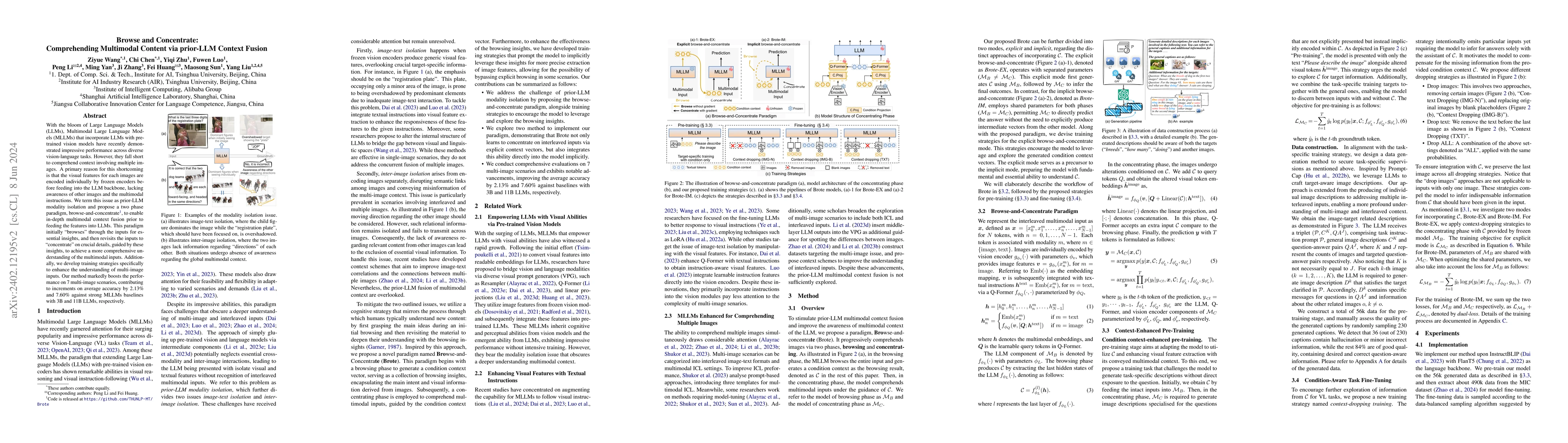 Thumbnail for Browse and Concentrate: Comprehending Multimodal Content via prior-LLM
  Context Fusion