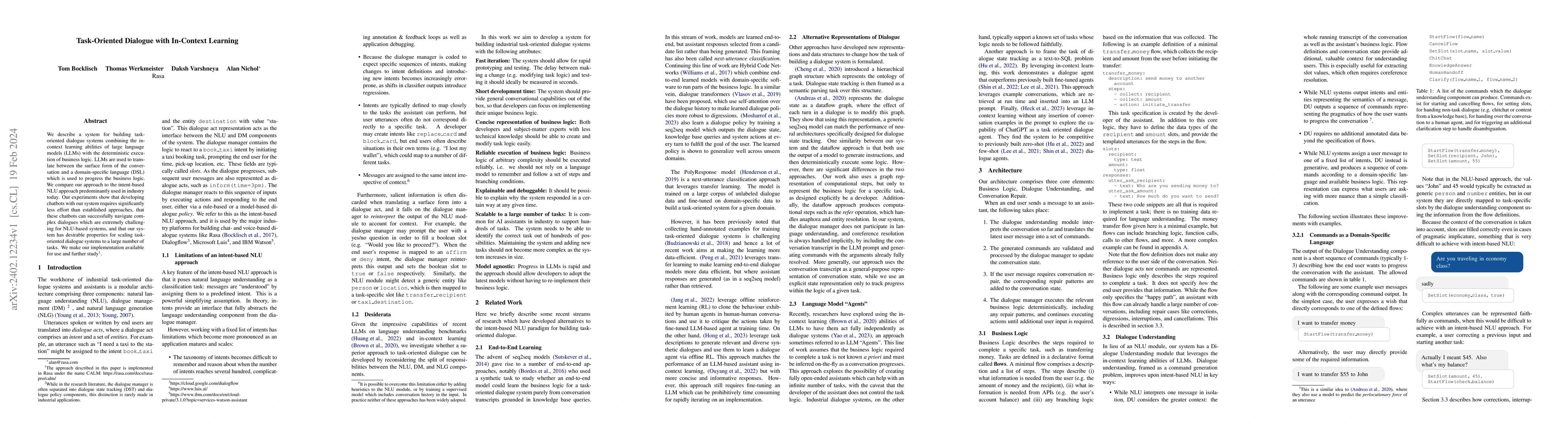 Thumbnail for Task-Oriented Dialogue with In-Context Learning