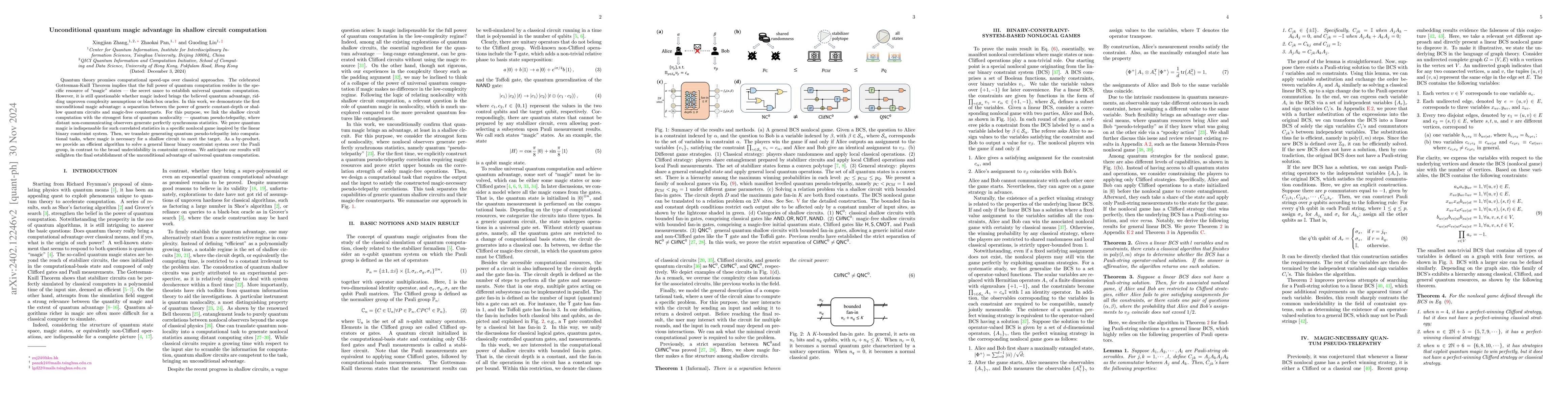 Thumbnail for Unconditional quantum MAGIC advantage in shallow circuit computation
