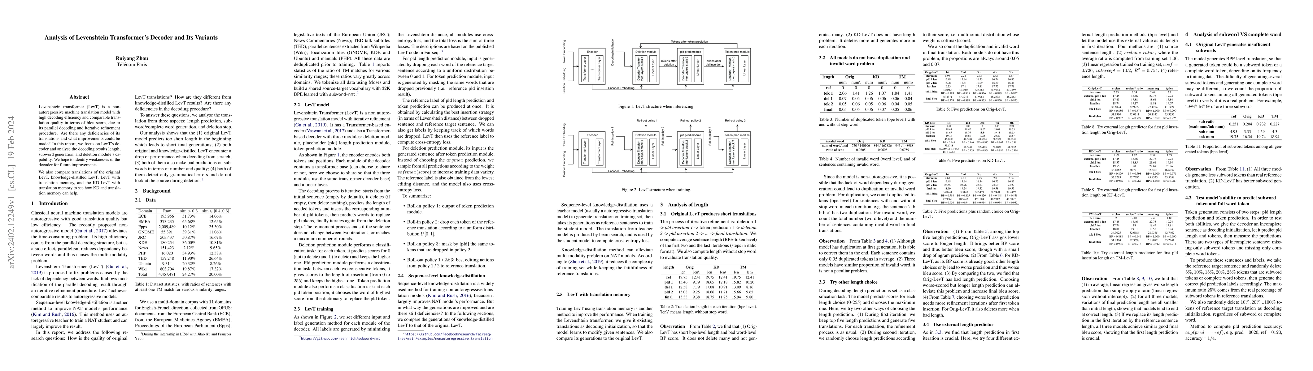 Thumbnail for Analysis of Levenshtein Transformer's Decoder and Its Variants