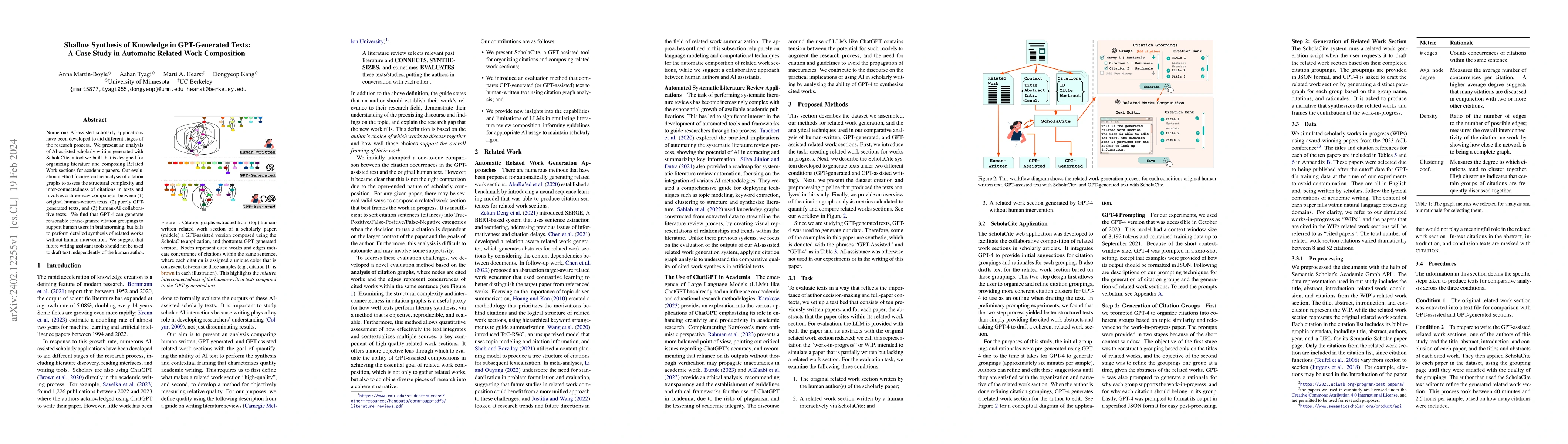 Thumbnail for Shallow Synthesis of Knowledge in GPT-Generated Texts: A Case Study in
  Automatic Related Work Composition