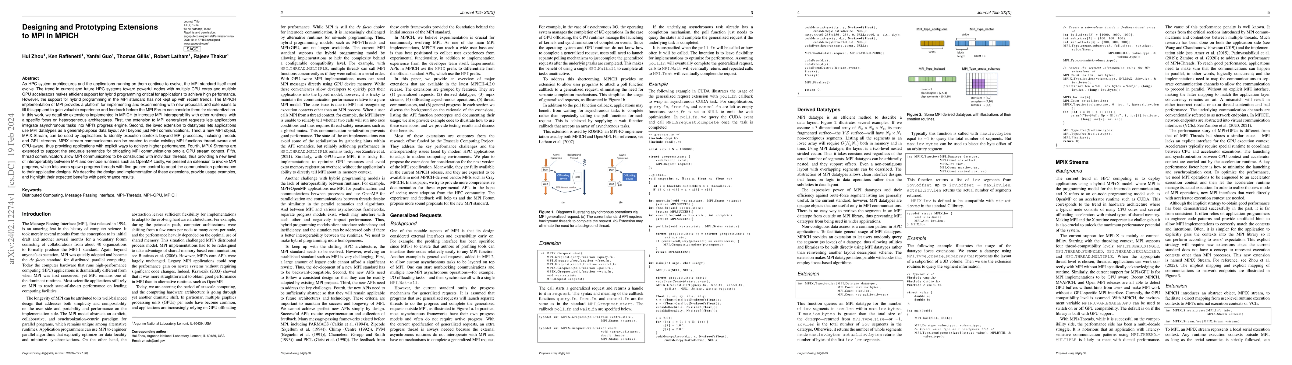 Thumbnail for Designing and Prototyping Extensions to MPI in MPICH