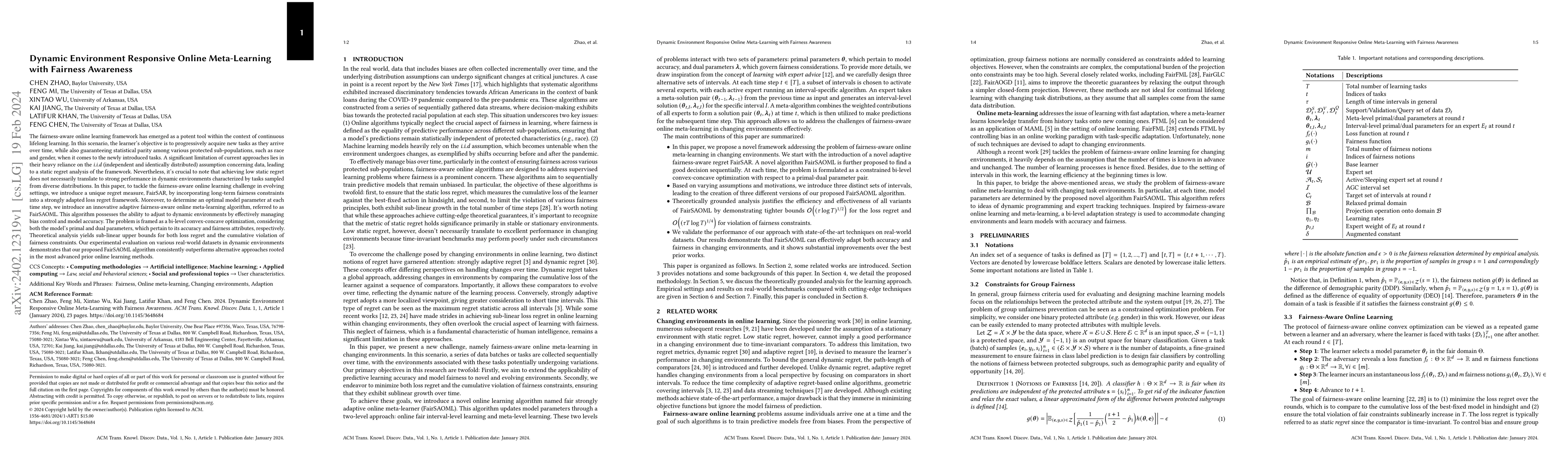 Thumbnail for Dynamic Environment Responsive Online Meta-Learning with Fairness
  Awareness