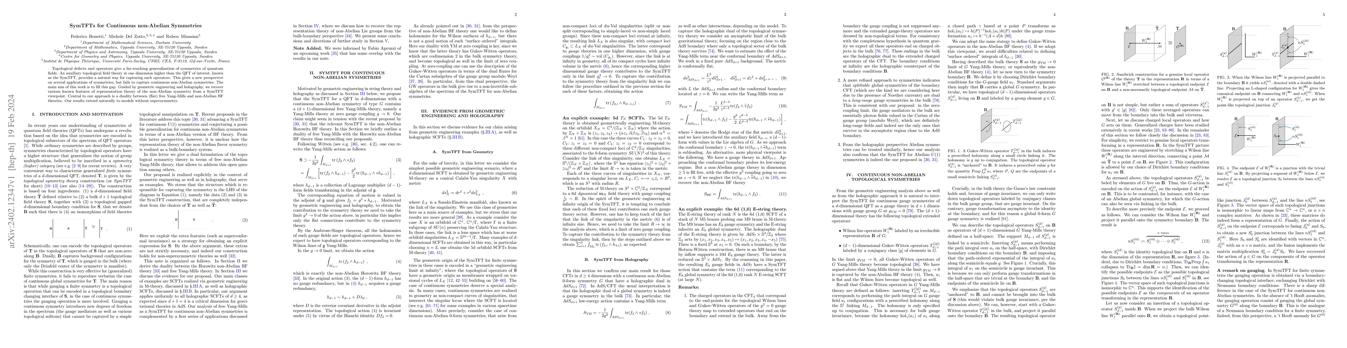 Thumbnail for SymTFTs for Continuous non-Abelian Symmetries