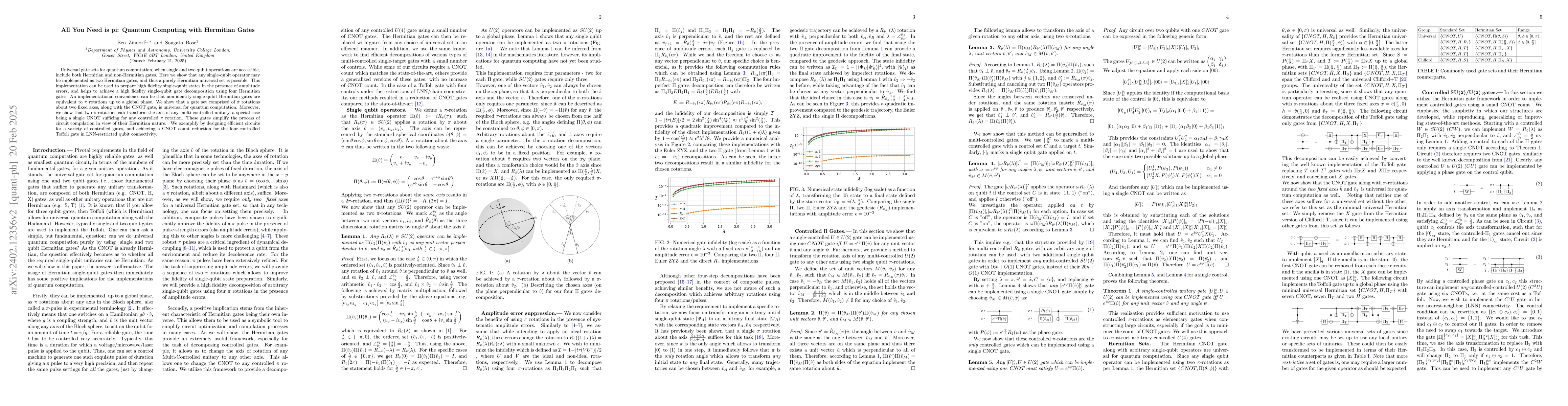Thumbnail for Quantum Computing with Hermitian Gates