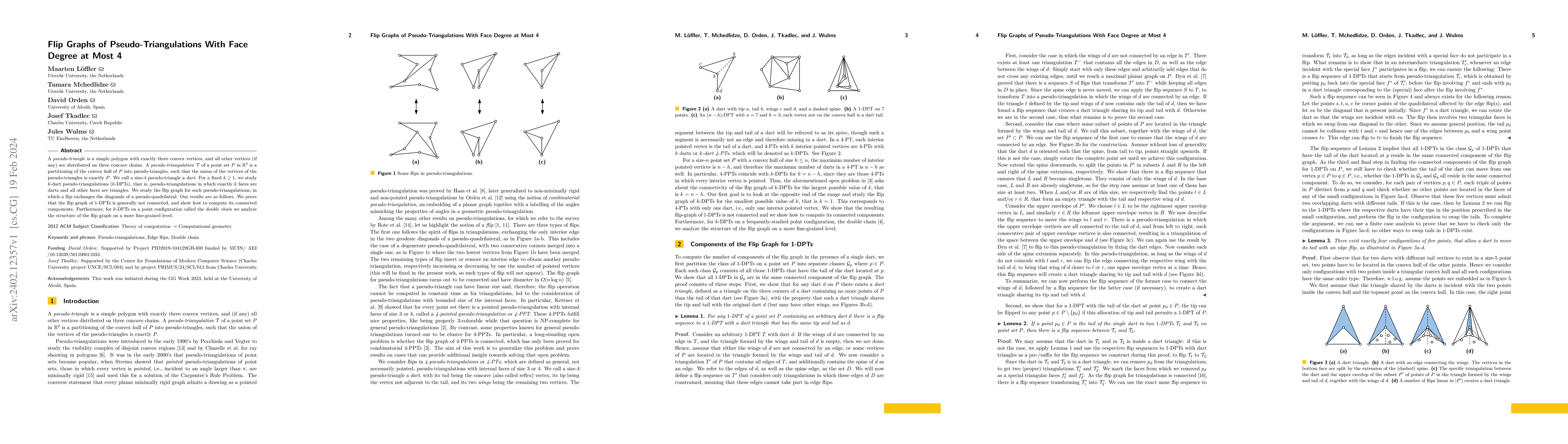Thumbnail for Flip Graphs of Pseudo-Triangulations With Face Degree at Most 4