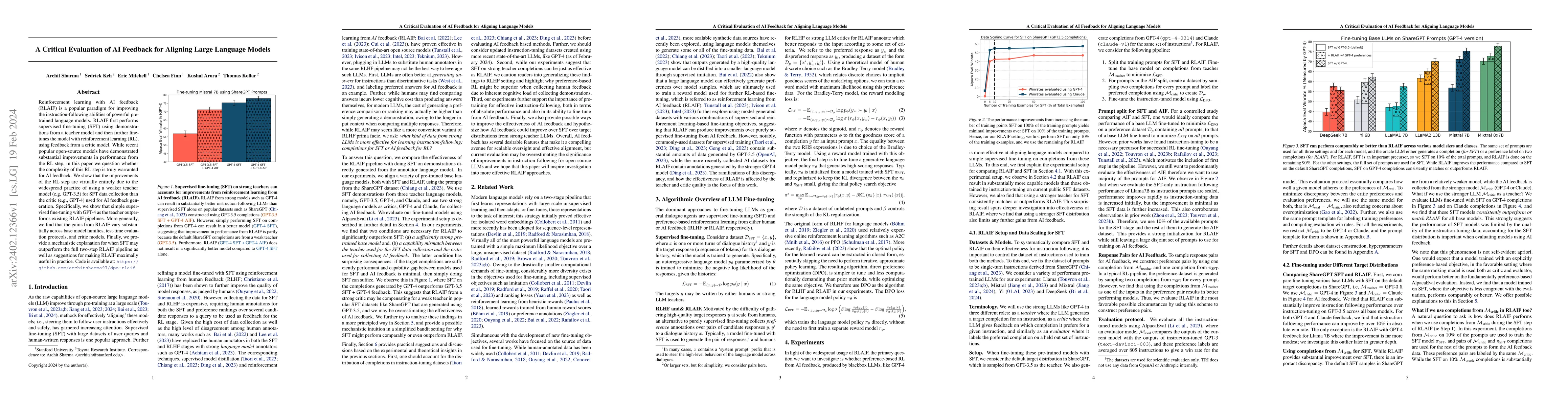 Thumbnail for A Critical Evaluation of AI Feedback for Aligning Large Language Models