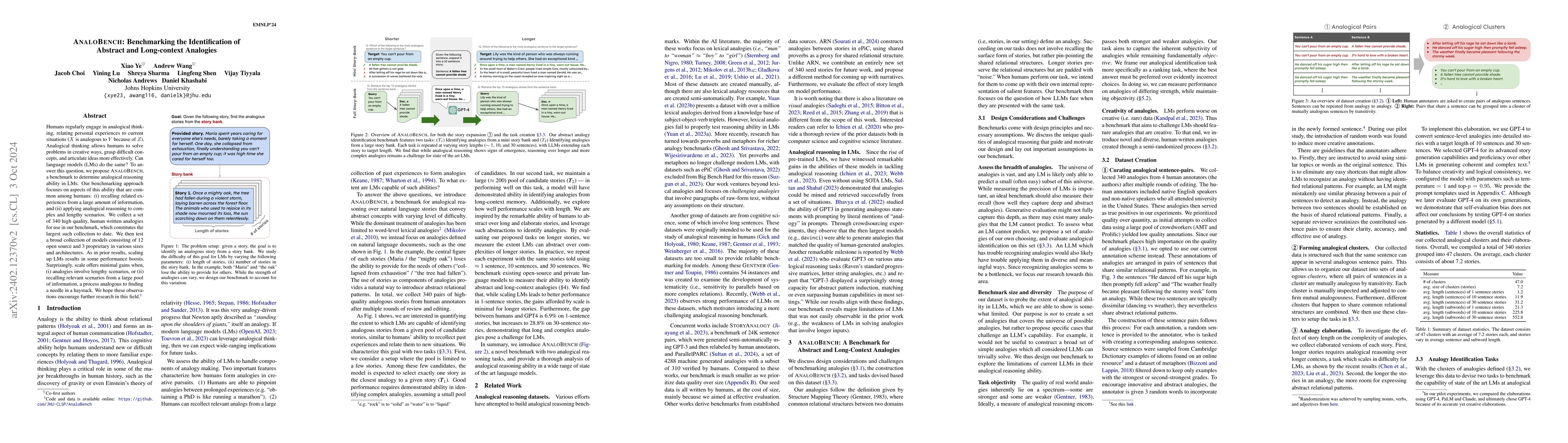 Thumbnail for AnaloBench: Benchmarking the Identification of Abstract and Long-context
  Analogies