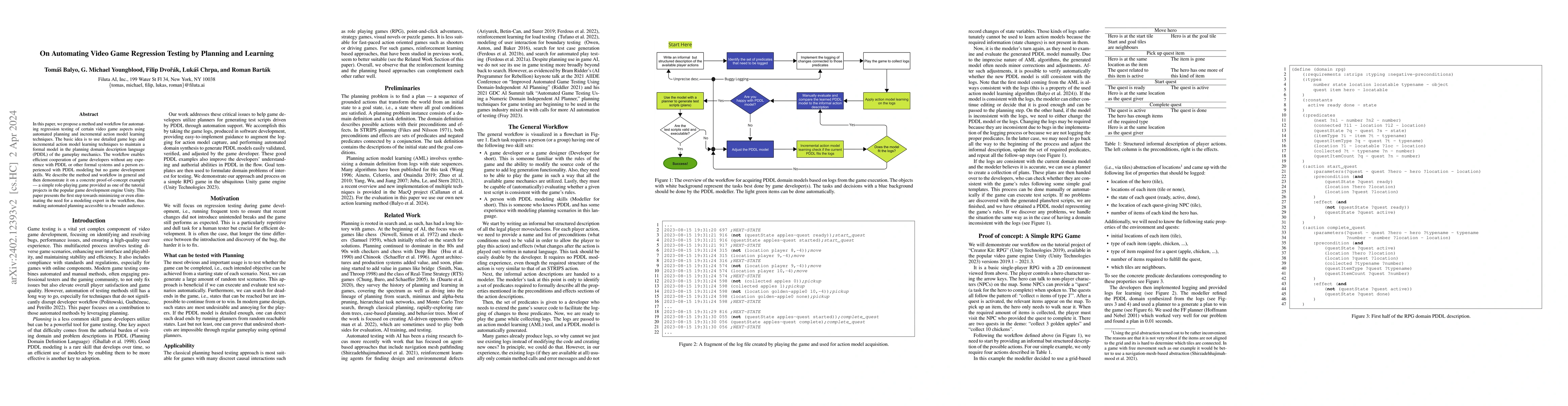 Thumbnail for On Automating Video Game Regression Testing by Planning and Learning