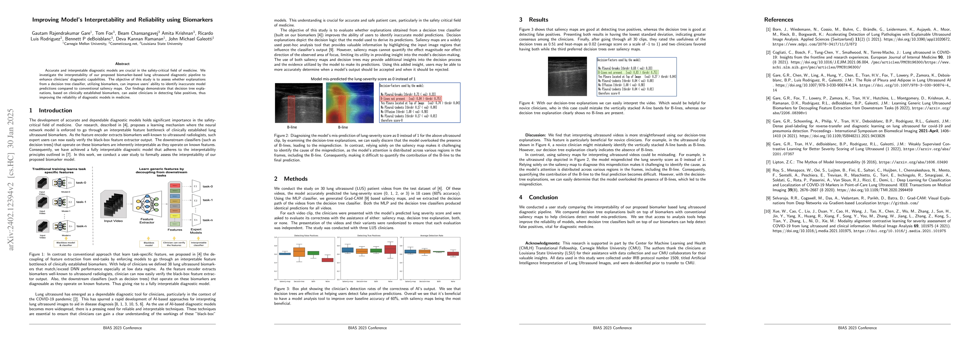 Thumbnail for Improving Model's Interpretability and Reliability using Biomarkers