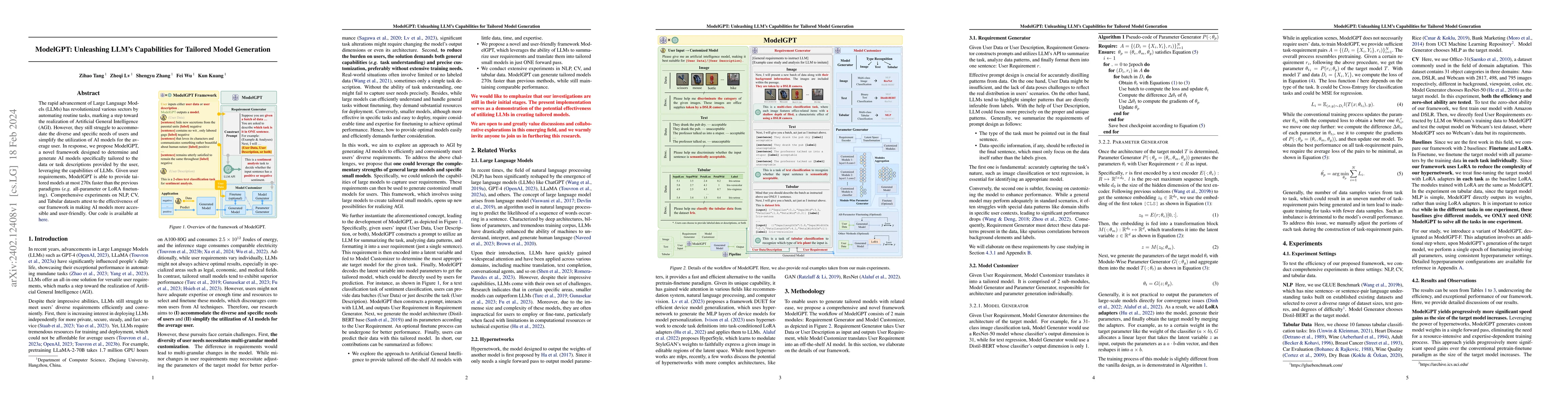 Thumbnail for ModelGPT: Unleashing LLM's Capabilities for Tailored Model Generation