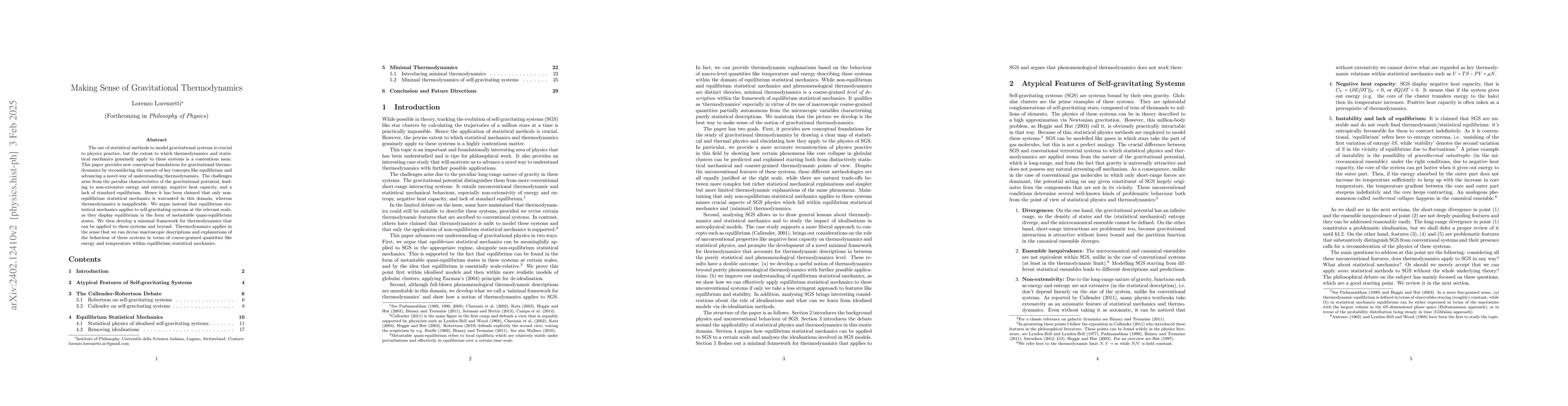 Thumbnail for Making Sense of Gravitational Thermodynamics