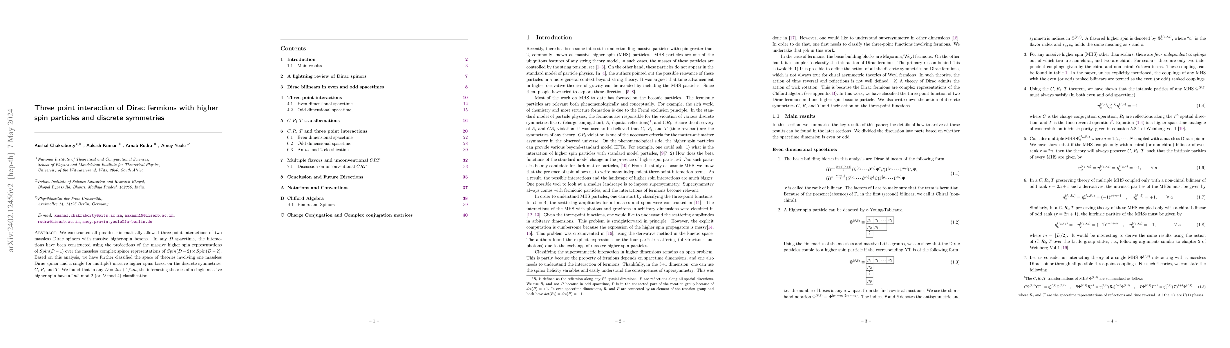 Thumbnail for Three point interaction of Dirac fermions with higher spin particles and
  discrete symmetries