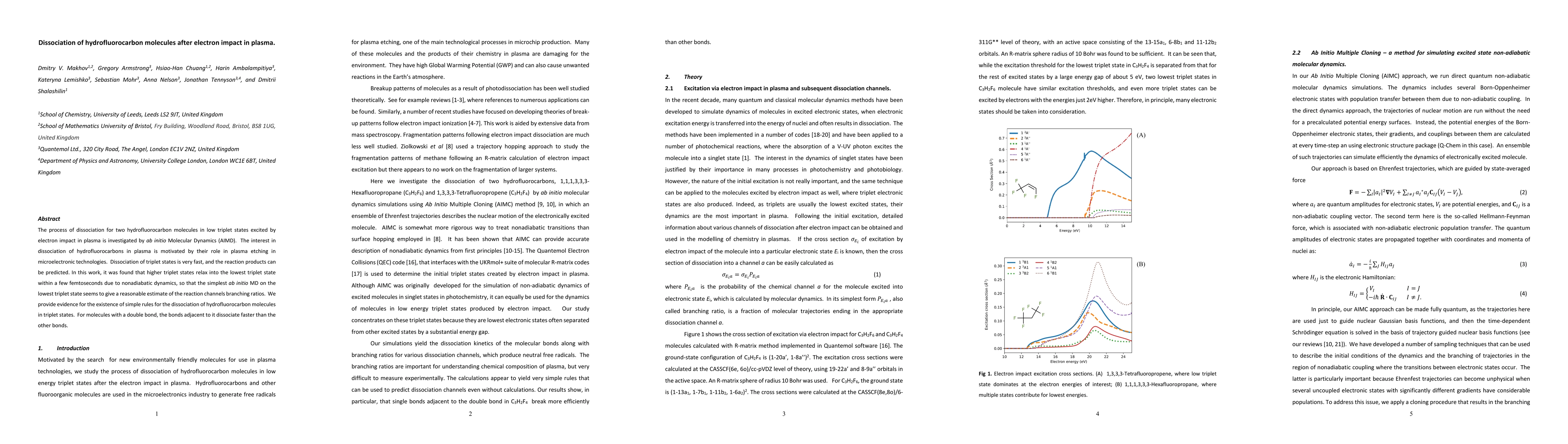 Thumbnail for Dissociation of hydrofluorocarbon molecules after electron impact in
  plasma