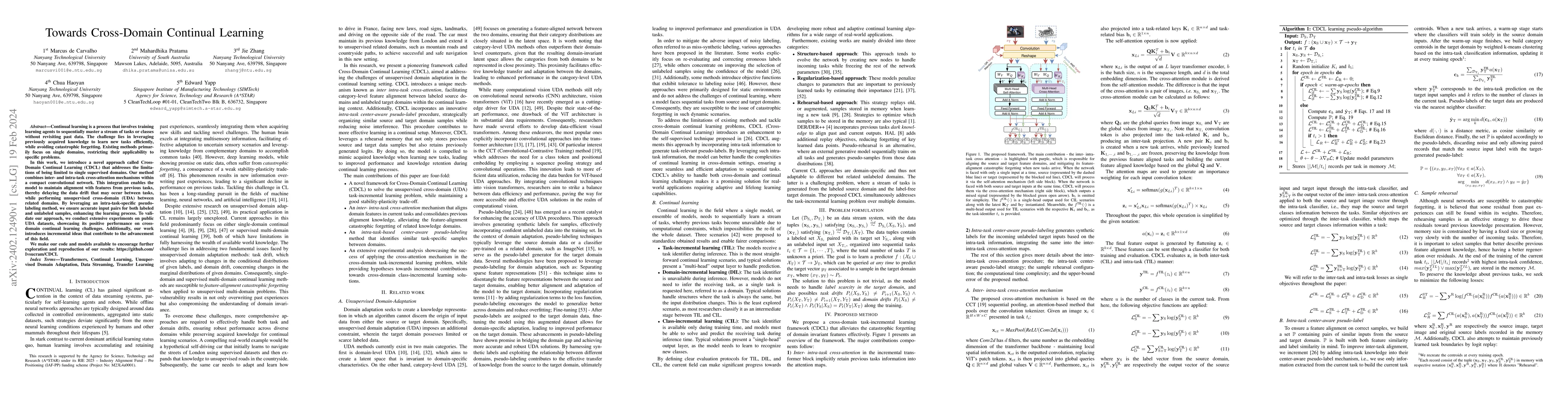 Thumbnail for Towards Cross-Domain Continual Learning