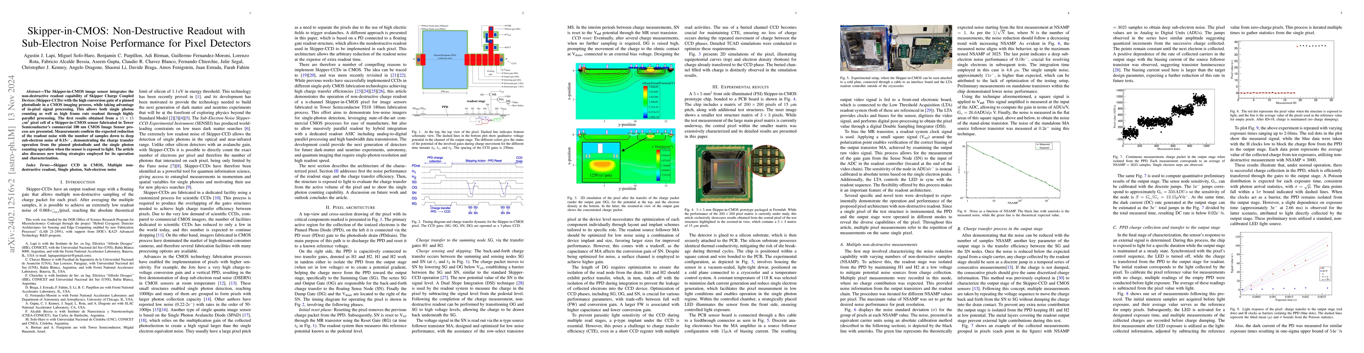 Thumbnail for Skipper-in-CMOS: Non-Destructive Readout with Sub-Electron Noise
  Performance for Pixel Detectors