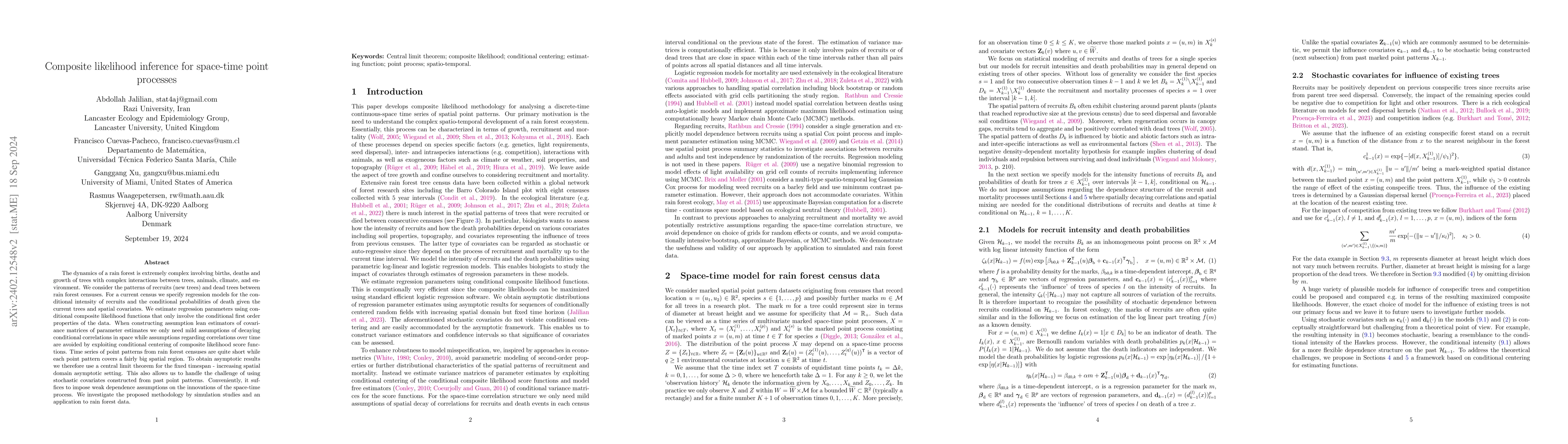 Thumbnail for Composite likelihood inference for space-time point processes
