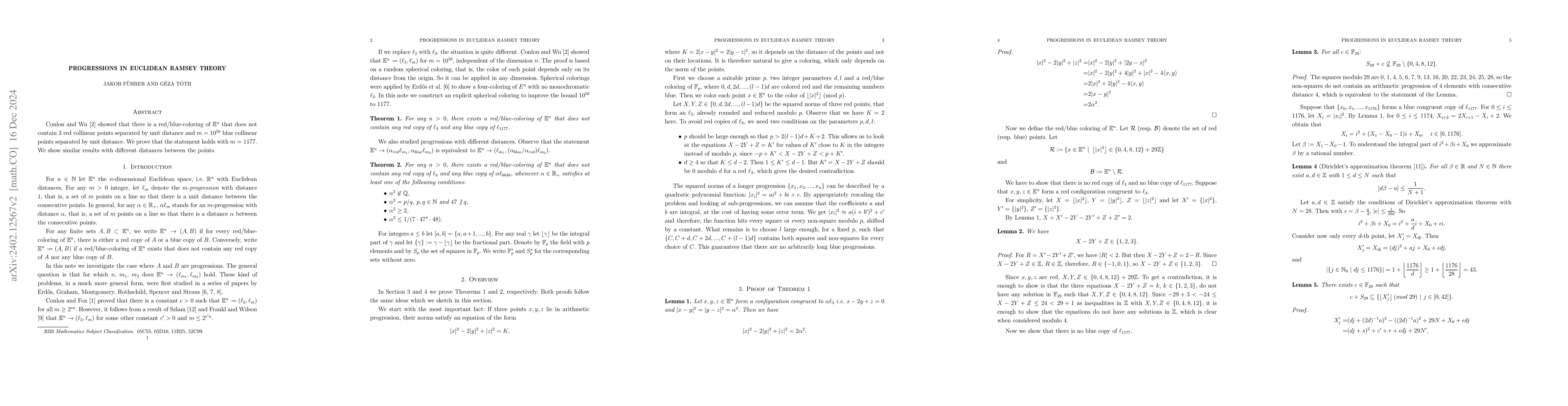 Thumbnail for Progressions in Euclidean Ramsey theory