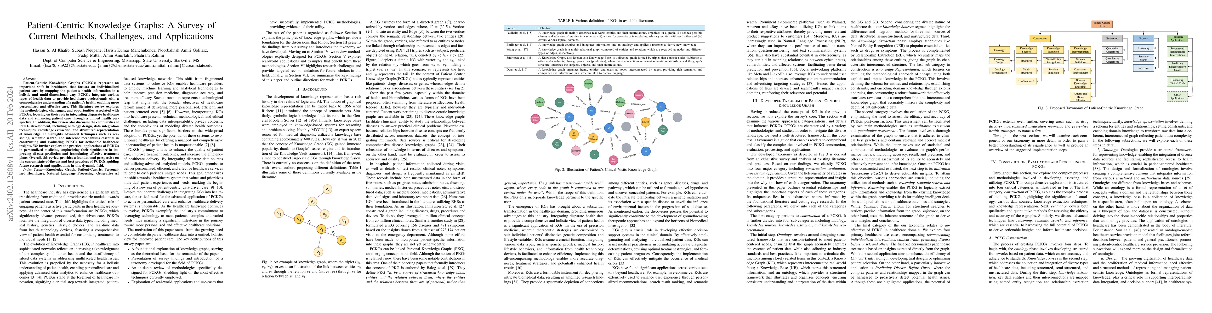 Thumbnail for Patient-Centric Knowledge Graphs: A Survey of Current Methods,
  Challenges, and Applications