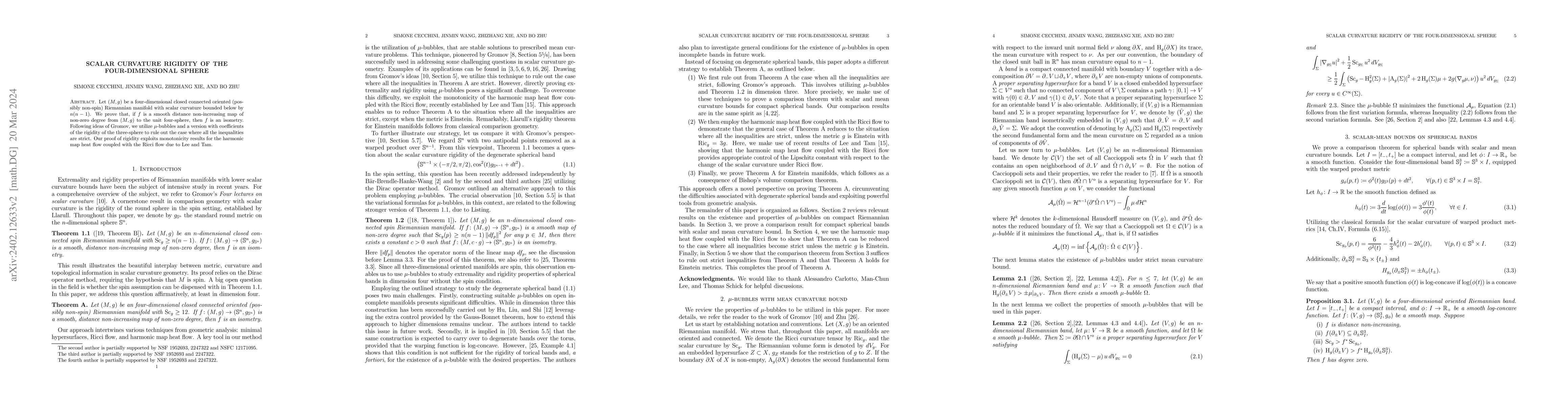 Thumbnail for Scalar curvature rigidity of the four-dimensional sphere