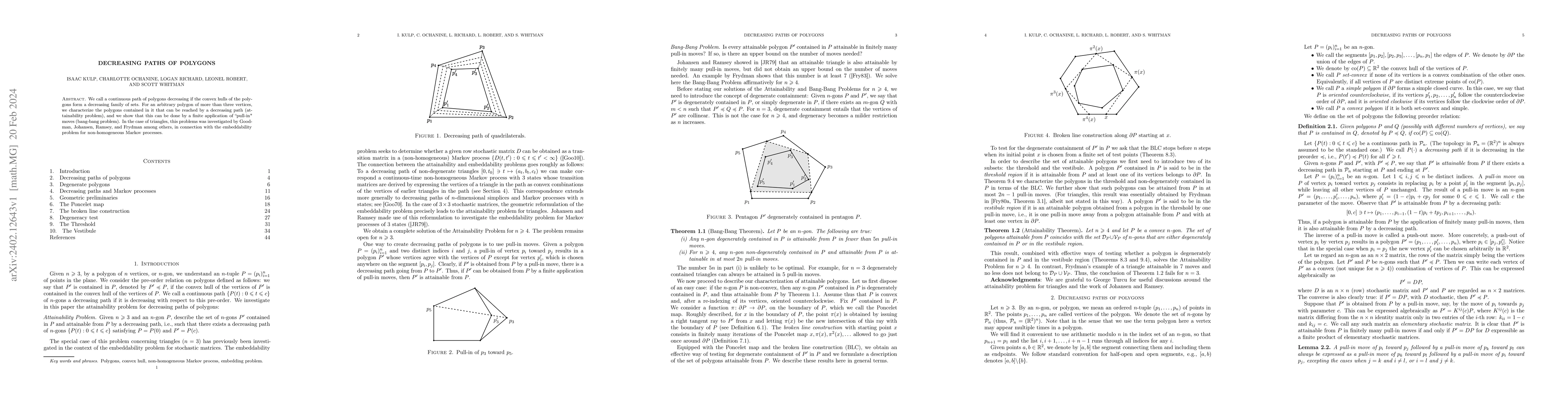 Thumbnail for Decreasing paths of polygons