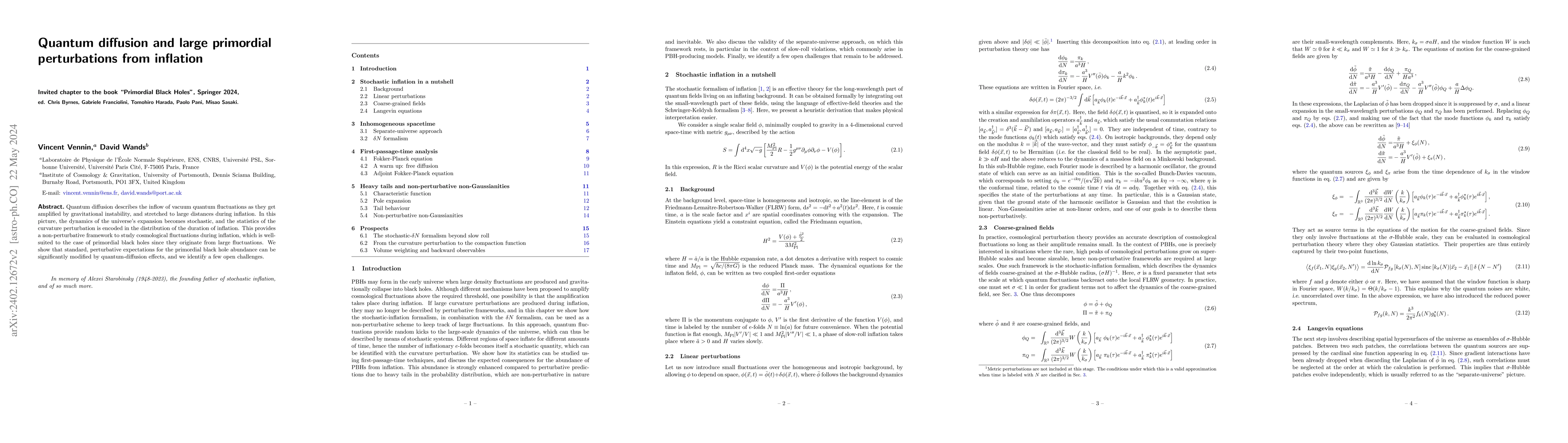 Thumbnail for Quantum diffusion and large primordial perturbations from inflation