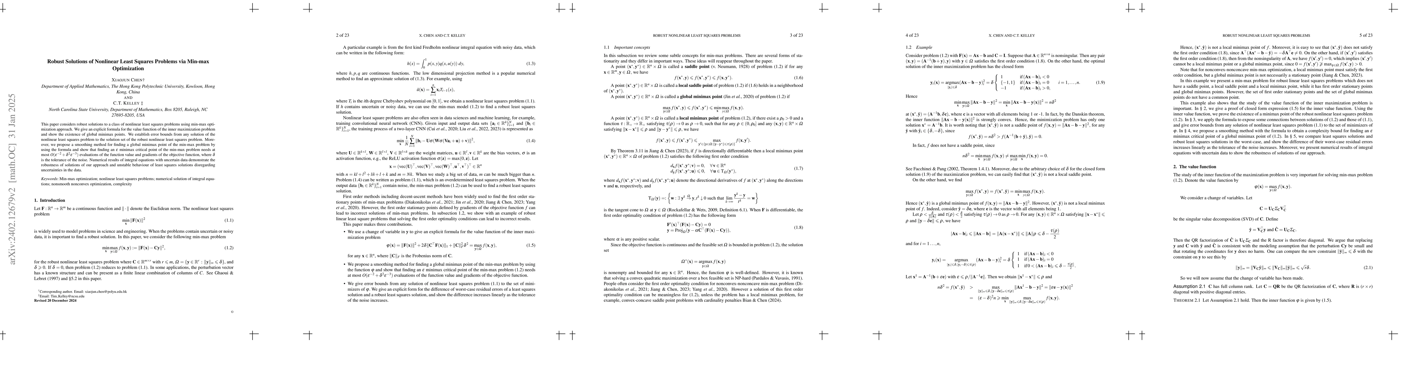 Thumbnail for Min-Max Optimization for Robust Nonlinear Least Squares Problems