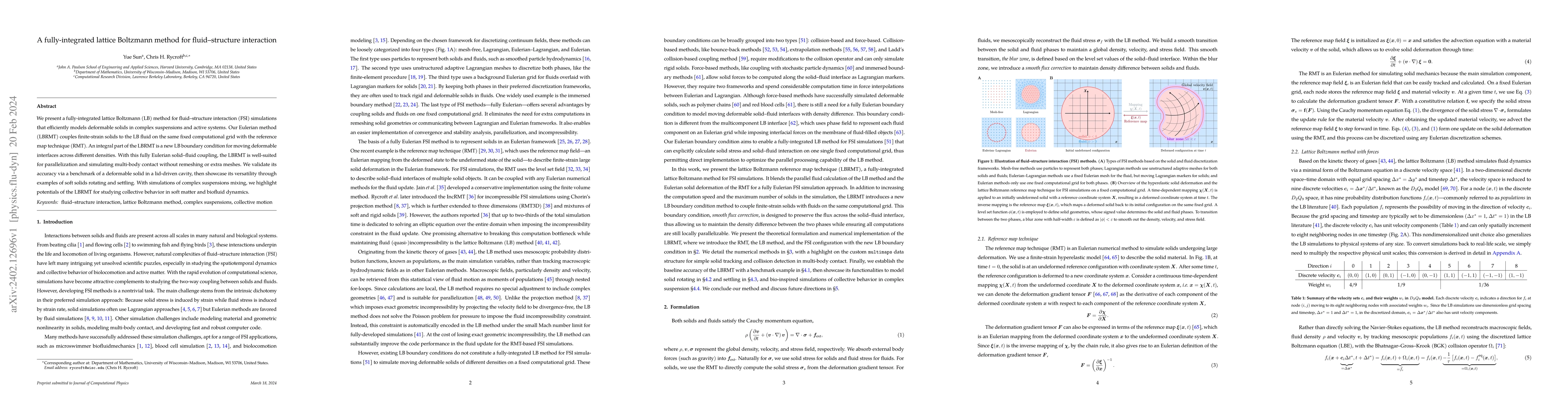Thumbnail for A fully-integrated lattice Boltzmann method for fluid-structure
  interaction