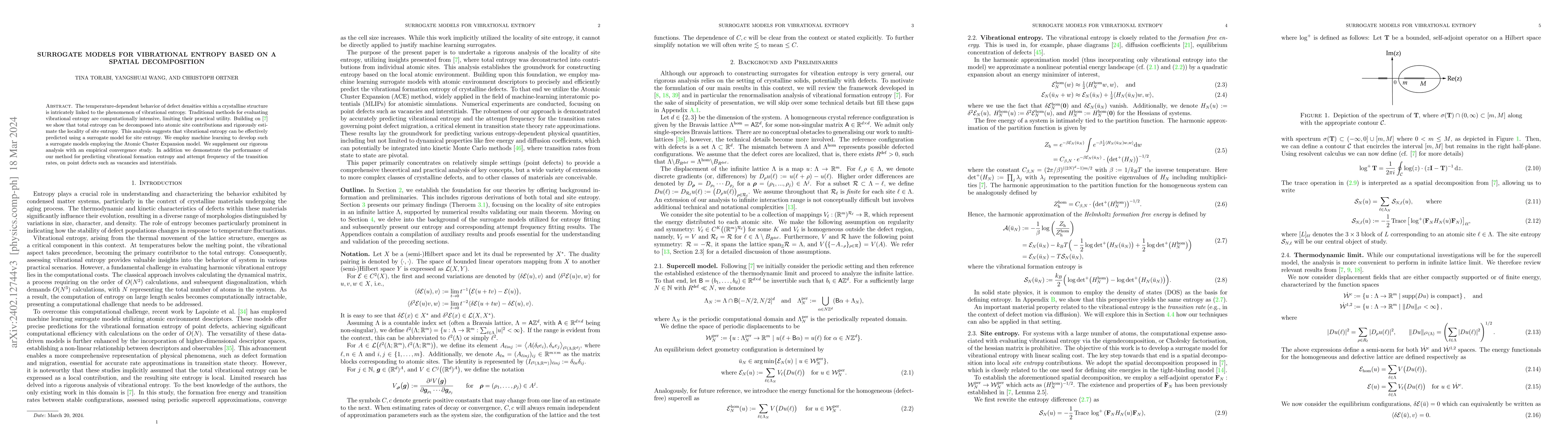 Thumbnail for Surrogate models for vibrational entropy based on a spatial
  decomposition