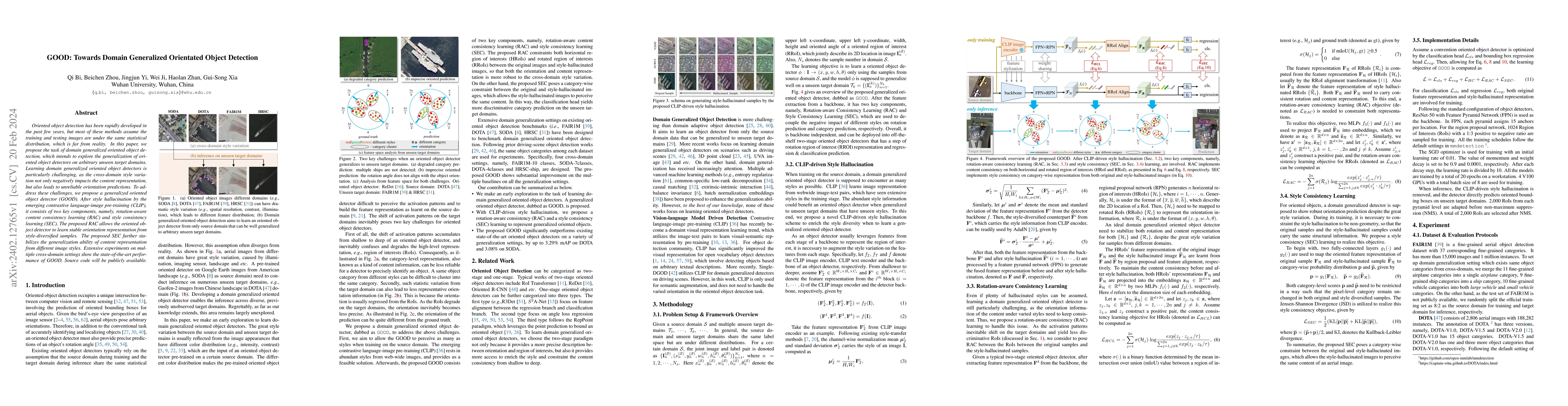Thumbnail for GOOD: Towards Domain Generalized Orientated Object Detection