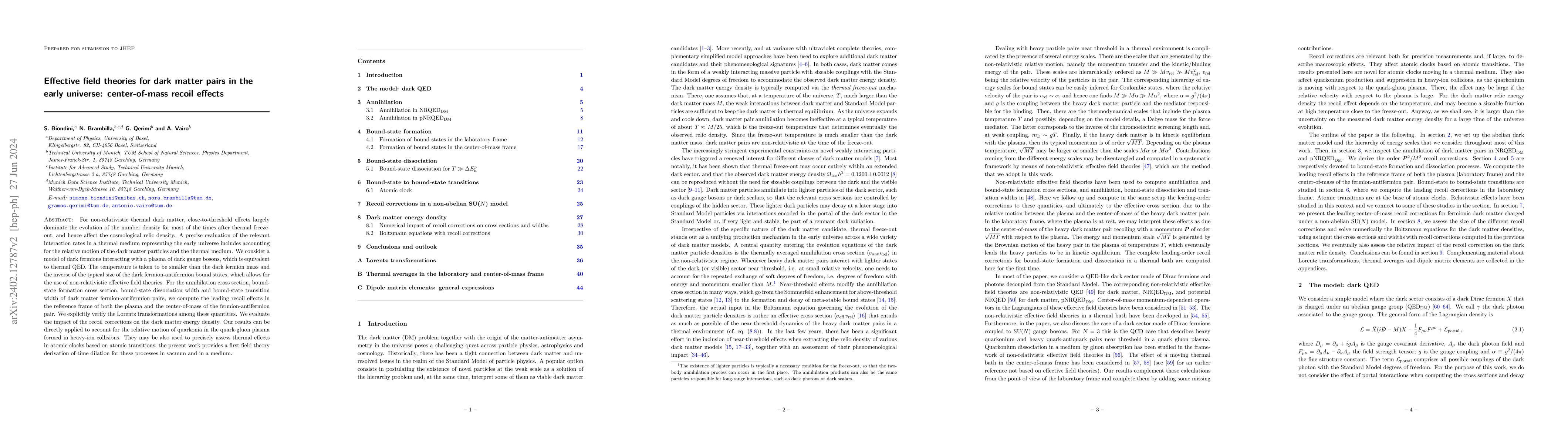 Thumbnail for Effective field theories for dark matter pairs in the early universe:
  center-of-mass recoil effects