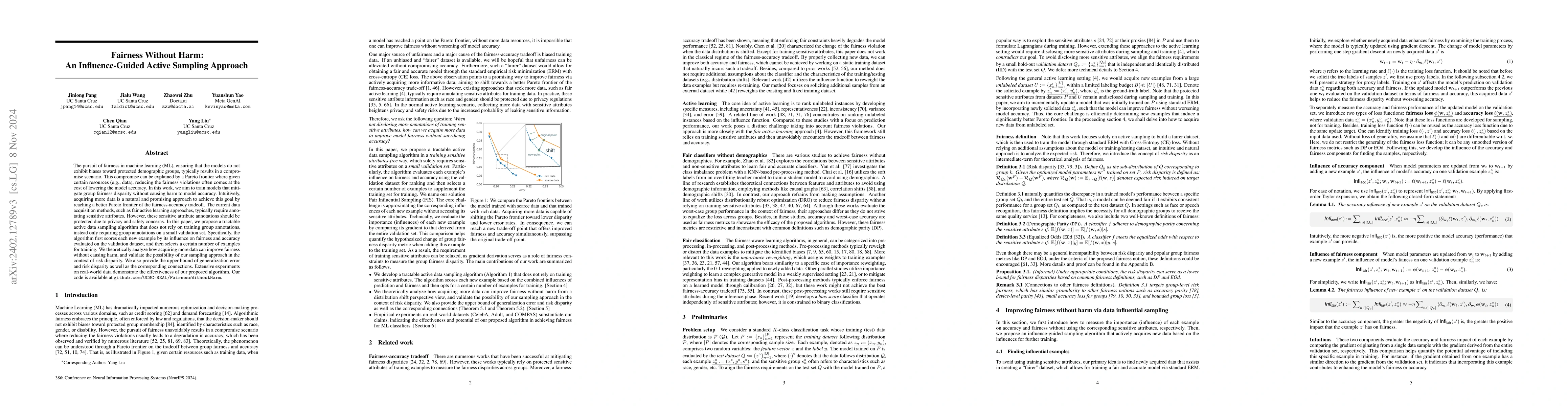 Thumbnail for Fairness Without Harm: An Influence-Guided Active Sampling Approach
