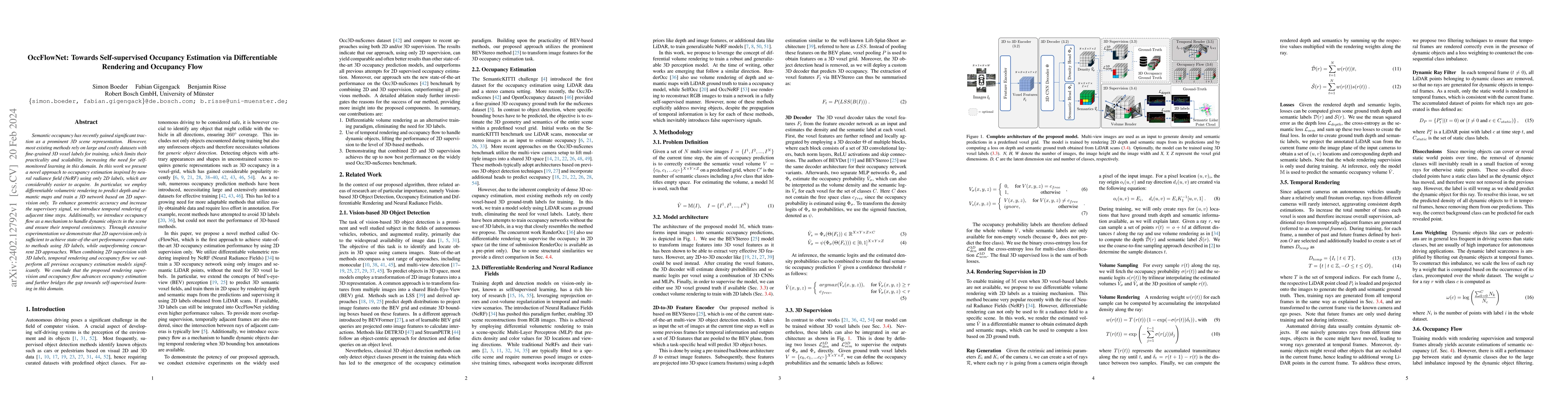 Thumbnail for OccFlowNet: Towards Self-supervised Occupancy Estimation via
  Differentiable Rendering and Occupancy Flow