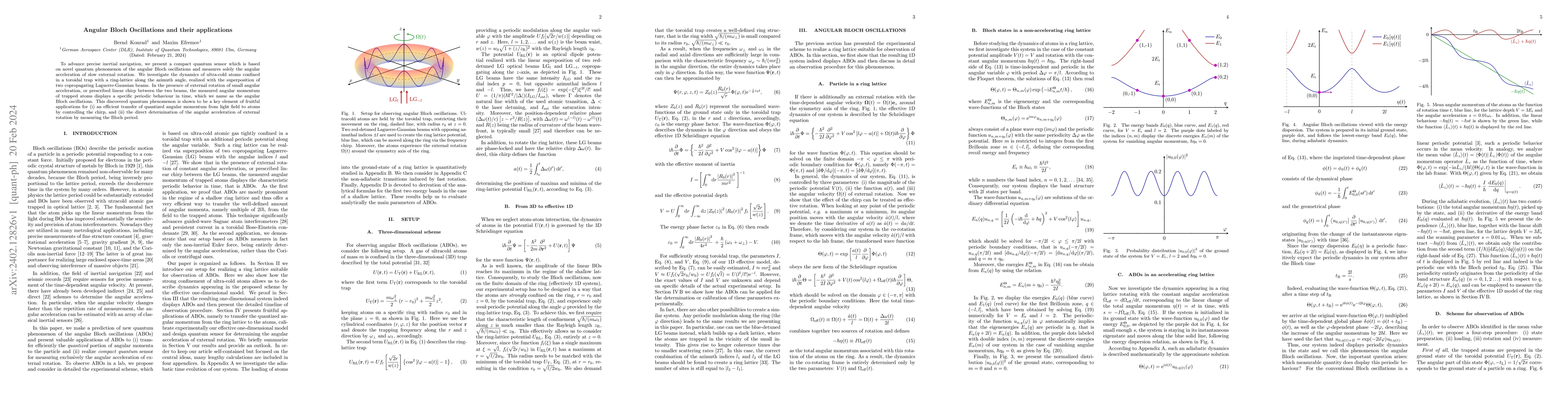 Thumbnail for Angular Bloch Oscillations and their applications