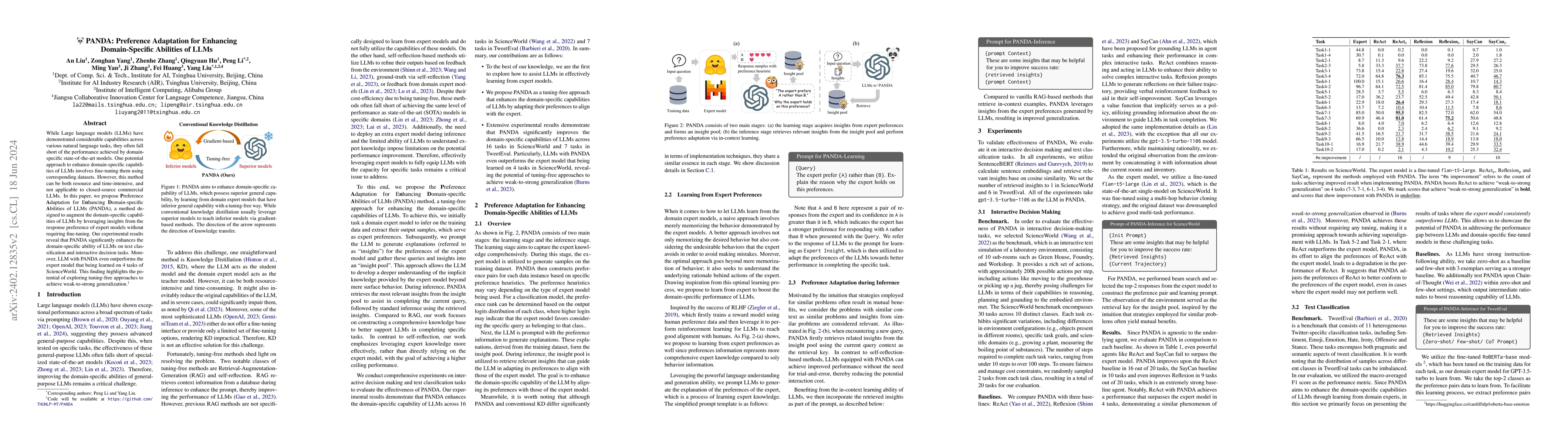 Thumbnail for PANDA: Preference Adaptation for Enhancing Domain-Specific Abilities of
  LLMs